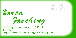 marta fasching business card